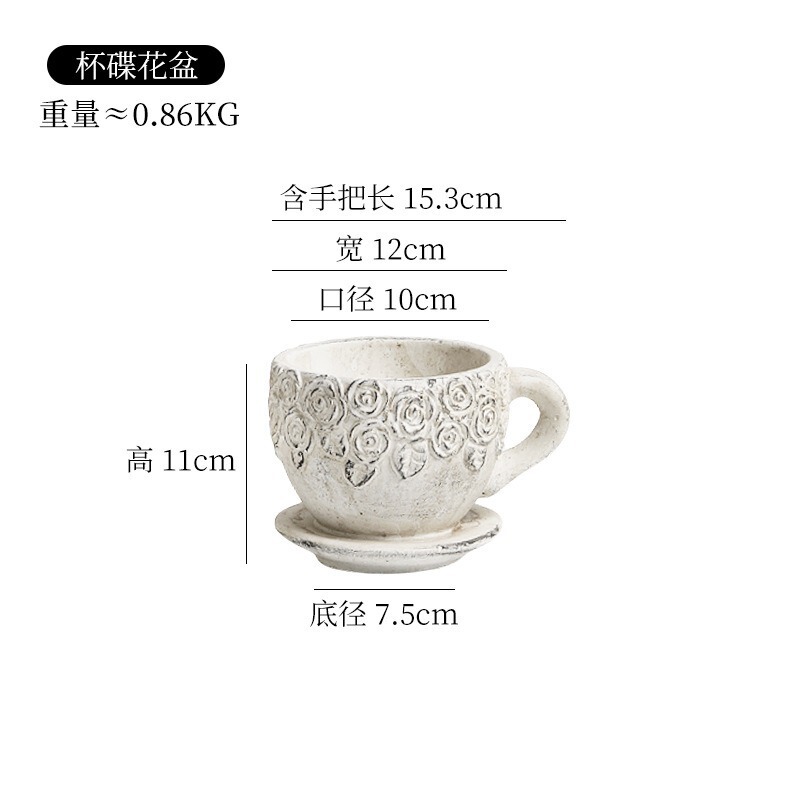 手工浮雕复古欧式水泥花盆家居种植盆庭院园林装饰高级创意花盆|undefined