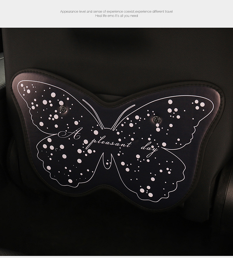 Car Anti-Kick Pad, Child Seat Back Anti-Kick Pad, Butterfly Seat Back Anti-Dirt and Anti-Scratch Pad, Car Wear-Resistant Pad, Simple and Cute