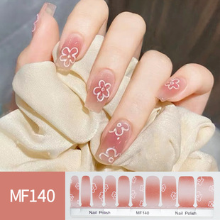 Meiko Flower Nail Polish Film Nail Art Gradient Glitter Nail Stickers Manufacturer Supply Stickers Ins Style with Adhesive Backing