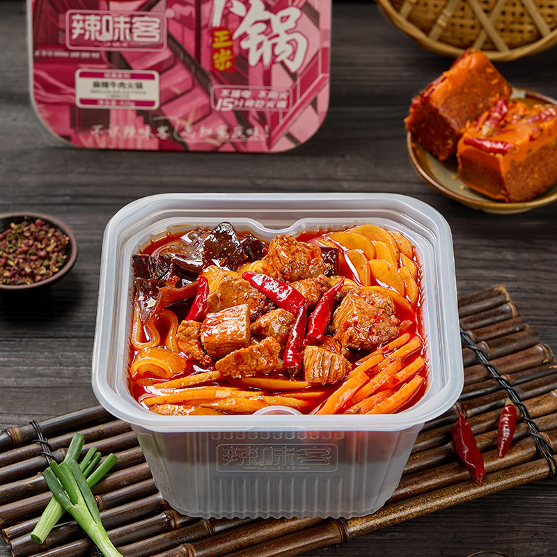 Spicy Flavor Instant Hot Pot Convenience Rice, Sour and Spicy Glass Noodles, Chongqing Instant Food, Lazy Snail Noodles Hot Pot, Wholesale