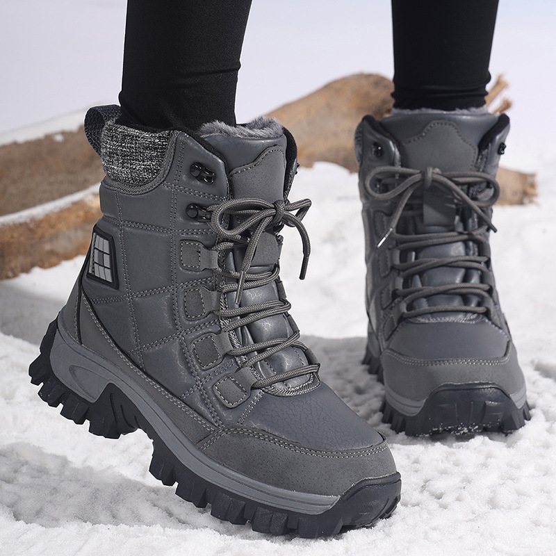Wholesale winter snow boots for women, outdoor travel, thickened and warm, high-top cotton boots, mid-calf boots Wholesale winter snow boots for women, outdoor travel, thickened and warm, high-top cotton boots, mid-calf boots