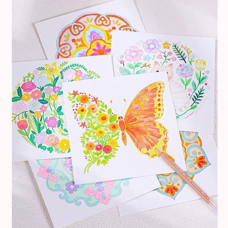 Книга с рисунками на бумаге Blue Fruit Painting Coloring Book, детское рисование, детский сад, специальная книга для детей, детское рисование, красная книга, утолщенная книга по рисованию