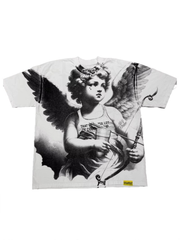 THAT'S A AWFUL LOT OF COUGH SYRUP Cupid Tattoo 跨境重工短袖|undefined
