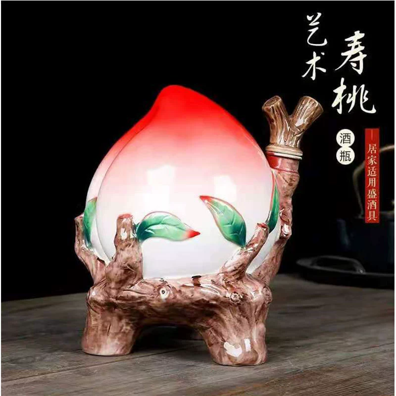 Керамическая пустая винная бутылка в Цзиндэчжэне Творческий Шоу Тао 2 кг 5 кг на день рождения