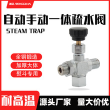 2分自動手動一體疏水閥 節能閥 熨斗配件 銅