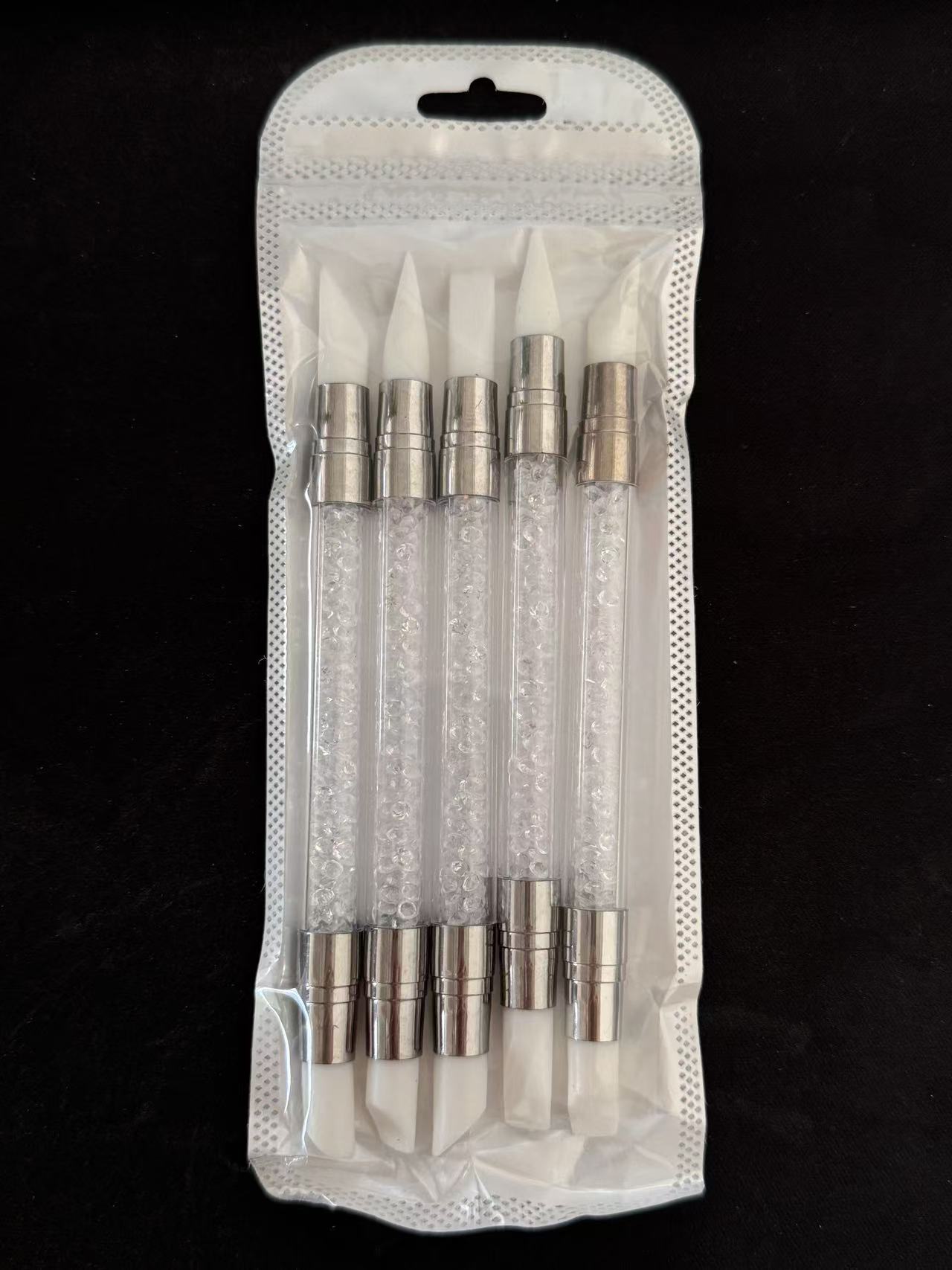 Pincel de Silicona para Esculpir Uñas de Acrílico Multifuncional para Manicura