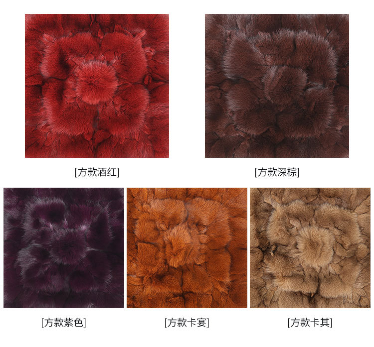 New car fox fur winter cushion pure wool seat cushion short plush sheepskin three-piece single piece without backrest