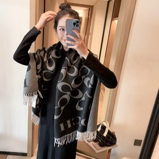 Autumn and Winter New Cashmere Light Luxury Scarf Women's Long Fashionable Warm Double-sided Tassel Dual-purpose Shawl All-match Scarf