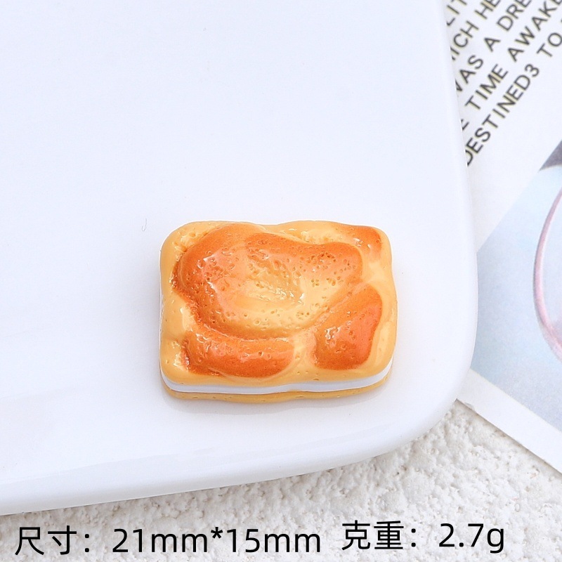 可爱小熊面包食玩卡通手工diy饰品配件发夹材料奶油胶树脂小配件|undefined