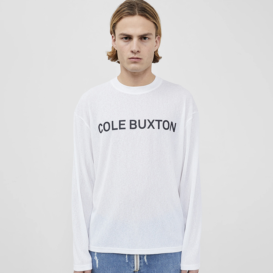 Cole Buxton eslogan minimalista letras logotipo impresa camiseta de manga larga