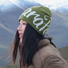 美式街头字母提花双面戴针织帽男女嘻哈滑板护耳套头帽秋冬冷帽潮