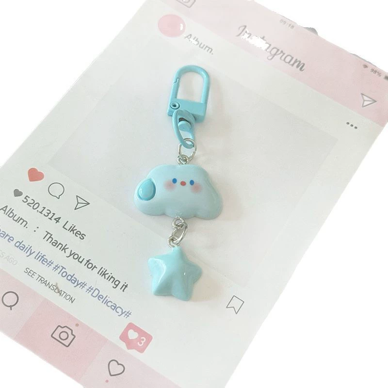 Брелок cute мультяшный рюкзачок-подвеска, держатель карточки, лёгкий подарок (жёлтый/синий/фуксия/фиолетовый)