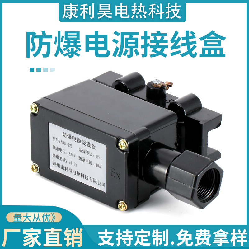 厂家供应 电伴热带专用 防爆电源接线盒 首端接线盒 直通尾端接头
