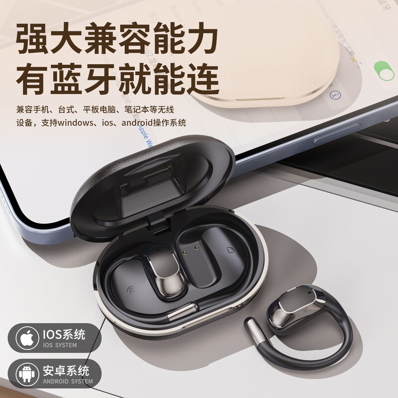 新型スマートBluetoothイヤホン ワイヤレスイヤホン 耳掛け式 骨伝導 超長時間ノイズキャンセリング スポーツ対応 長時間バッテリー 携帯電話・タブレット対応|undefined