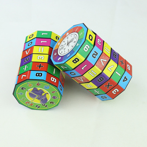 Cylindrical plastic children's digital addition and subtraction Rubik's cube mathematics intelligence educational toys hot-selling street stall supply wholesale