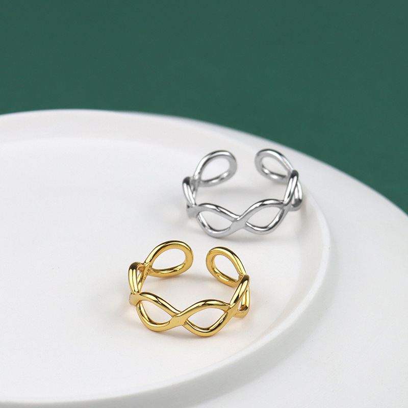 Korean personality hollow ring niche design sense geometric open ringpicture23