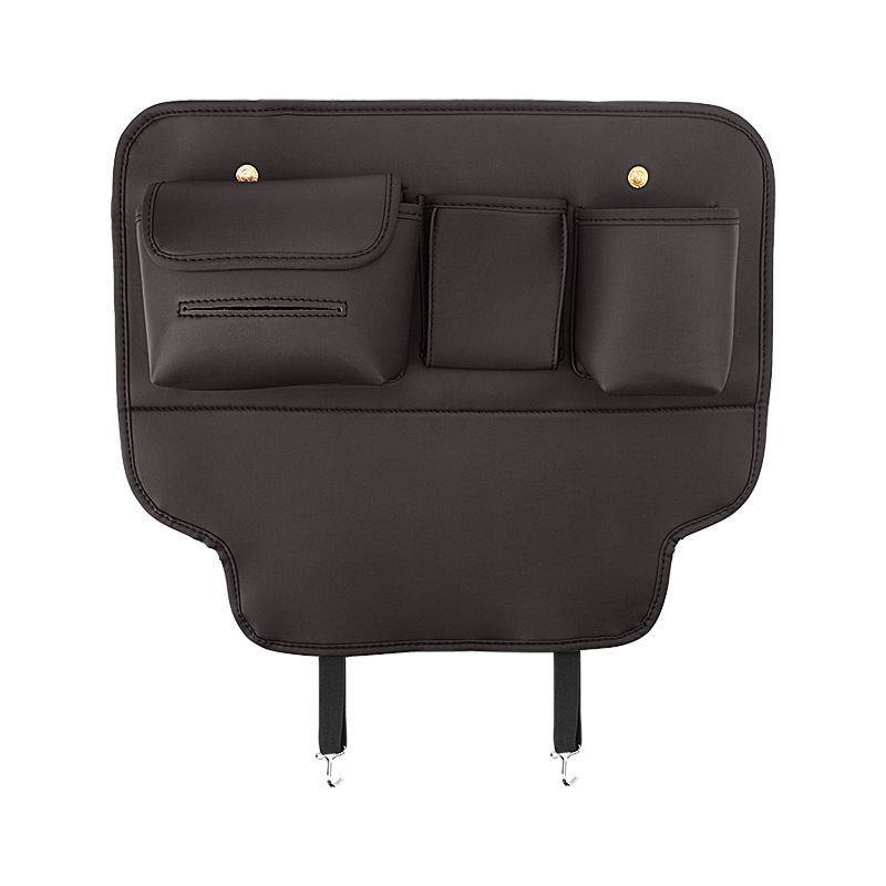 Universal – Car seat back Chair back anti-kick pad - mocha-brown-note-car-logo-1-piece