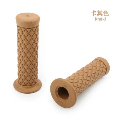 Motorcycle Accessories Refit Retro Handle Glue Handle Cover 22mm Universal Rubber Handle Cover CG-125 Grasp (Motorcycle Safety Supplies) - ling-shape-retro-handle-glue-no-hole-khaki