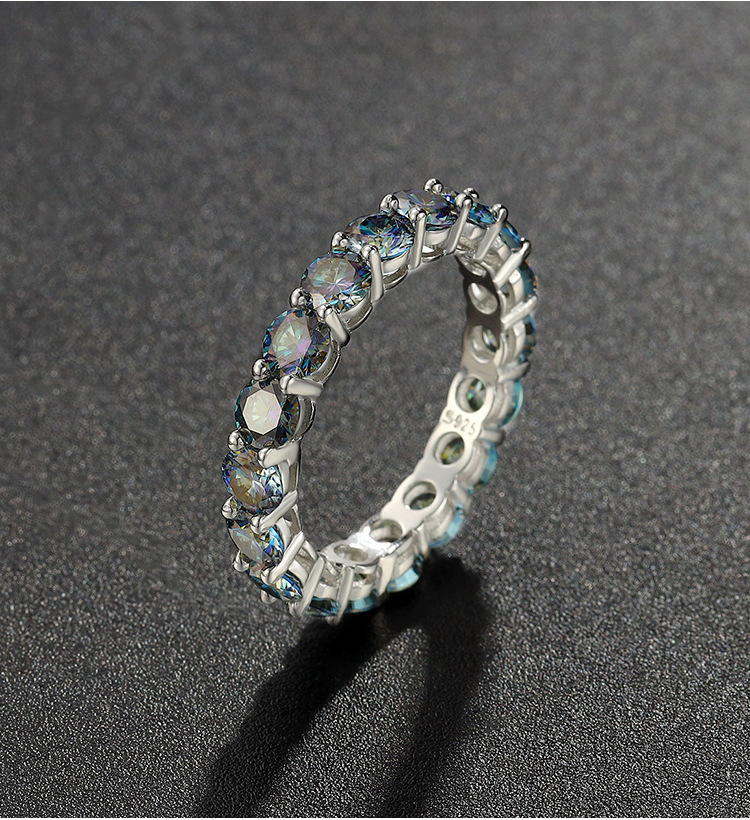 4g Weight Moissanite Inlay Material Rings Classification 1 Piece Quantity Holiday, Daily Occasion 925 Sterling Silver Material Round Pattern All Seasons Season Women's Gender Inlay Design Vacation, Simple Style Style 925 Sterling Silver Moissanite Round Rings Moissanite Rings 5