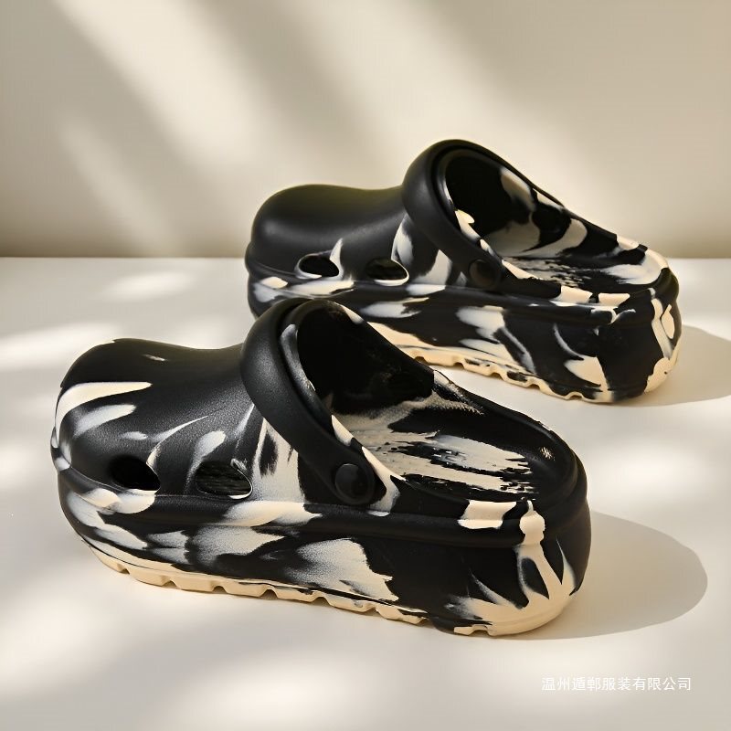 Thick-Soled Height-Increasing Closed-Toe Slippers for Women, Spring Outdoor Wear, Height-Increasing Soft-Soled Half-Slippers for Petite Women, Large Size Couple Beach Sandals Thick-Soled Height-Increasing Closed-Toe Slippers for Women, Spring Outdoor Wear, Height-Increasing Soft-Soled Half-Slippers for Petite Women, Large Size Couple Beach Sandals
