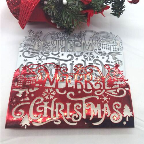 Christmas greeting card embossed knife mold etching process DIY carbon steel mold greeting card making Scrapbook cutting template
