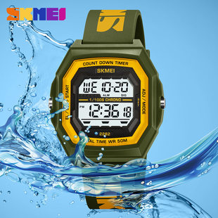 Fashionable universal travel bracelet, trend waterproof digital watch, simple and elegant design