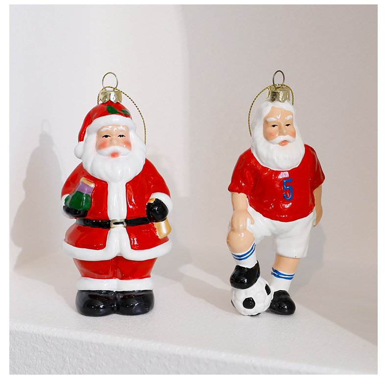 Christmas Ornaments Bulk Set – Santa, Nutcracker, Houses & More (24-Piece Assorted Decorations, Shatterproof Plastic, European-Style Holiday Decor)_voghion.com