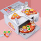 Play Home Simulation Kitchen Wooden Toy Pizza Oven for Boys and Girls Cooking Diy BBQ Microwave