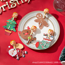 圣诞节卡片圣诞派对装饰留言纸卡通圣诞老人树卡纸棒棒糖纸卡礼品