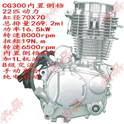 Motorcycle engine and accessories: Tricycle Beach Car - gtycg300-air-cooled-built-in-reversere-conventional-clutch