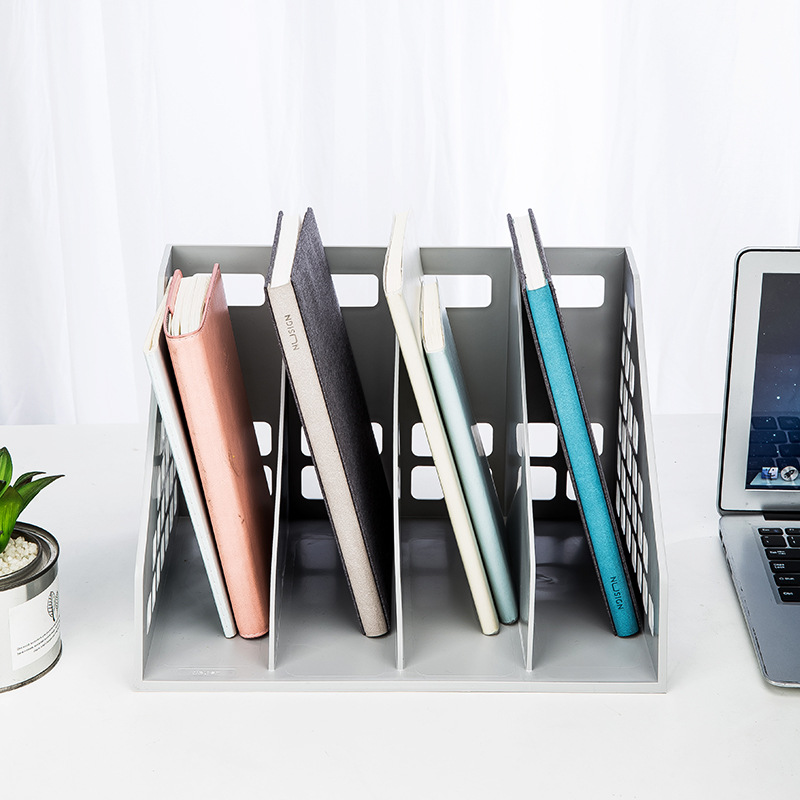 Deli 9840 columna de cuatro columnas de archivo integrado columna de cuatro conjuntos de archivo rack titular de archivo de almacenamiento de datos cesta de papelería de oficina suministros