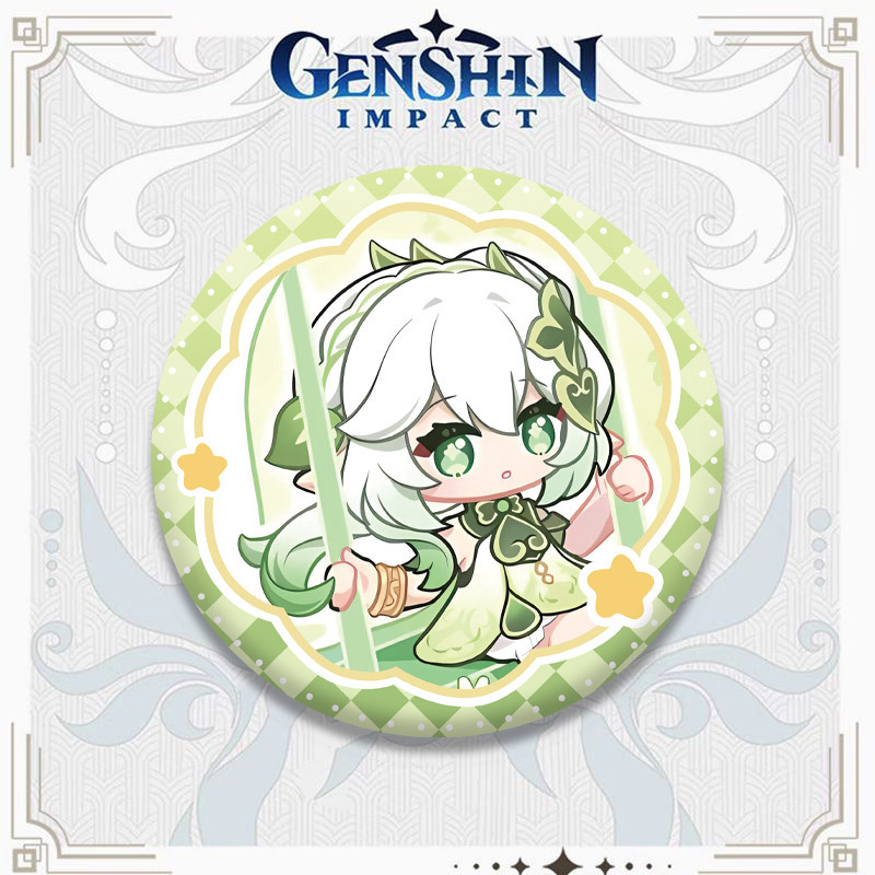 新款原神四周年Q版吧唧芙宁娜周边镭射温迪徽章挂件摆件谷子礼物|undefined