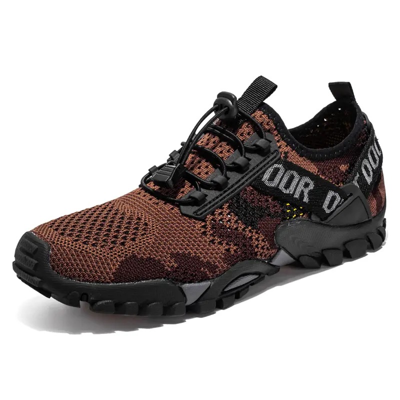 Zapatos de hombre para comercio exterior, zapatillas de malla transpirable con tejido volado, nuevo modelo 2025, zapatos de agua versátiles antideslizantes, calzado informal de exterior para hombre. image 8