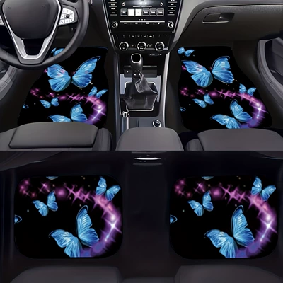 Crystal Velvet Car Floor Mats, Stain-Resistant, Avtomobil döşəmə paspasları - 228gygzd-11-3344cm-two-piece-set