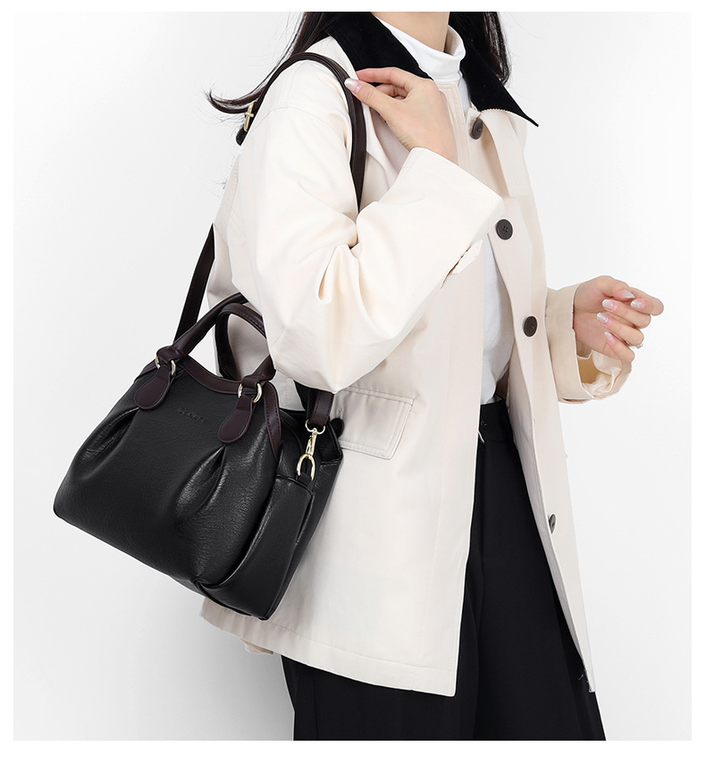 Women's Shoulder Bag Soft Leather Handbag For Middle Aged Women_voghion.com