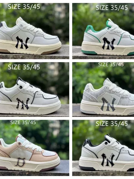 Cross-border bestseller: New model Putian shoes, New York Yankees college style shoes, white sneakers, trendy shoes for men and women, casual shoes, college style shoes