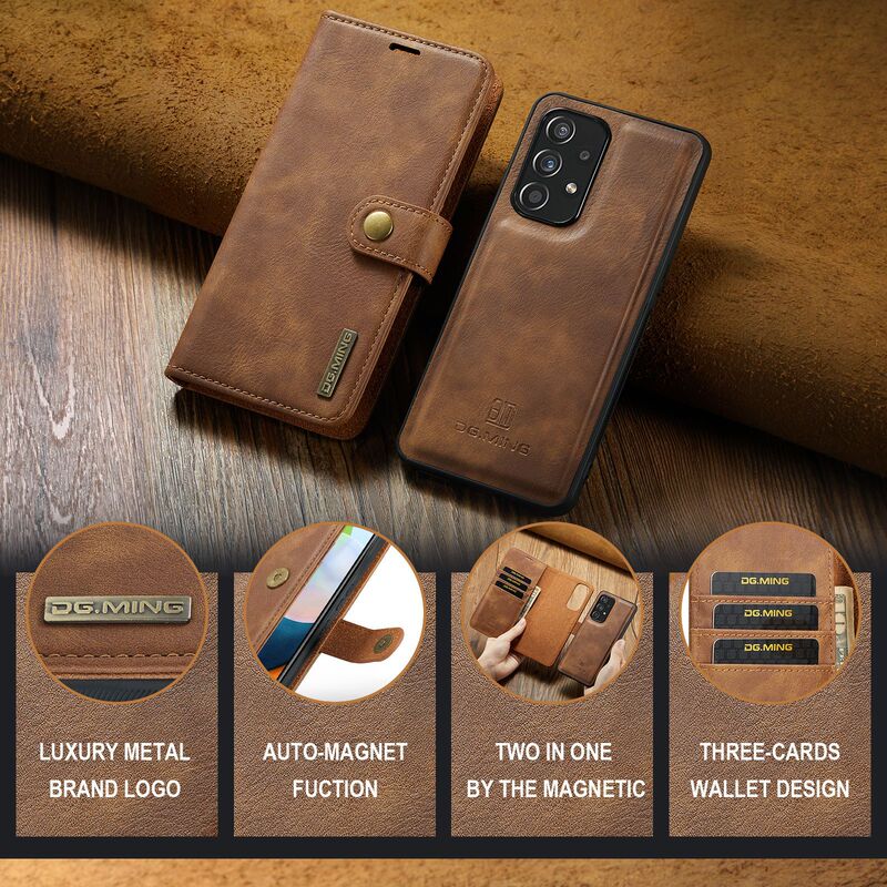 Dg.Ming Is Suitable for Samsung A53 5g Classic Business Phone Leather Case S25Ultra Flip Credit Card Holder Dg.Ming Is Suitable for Samsung A53 5g Classic Business Phone Leather Case S25Ultra Flip Credit Card Holder
