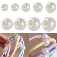 DIY ювелирные аксессуары, разбросанные бусы, перфорированные бусы, большие отверстия, не белые бусы, имитация геометрические жемчуг