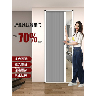 Folding Door Open Kitchen Partition Door Bathroom Toilet Honeycomb Sliding Door Popular Simple Balcony Bathroom Door