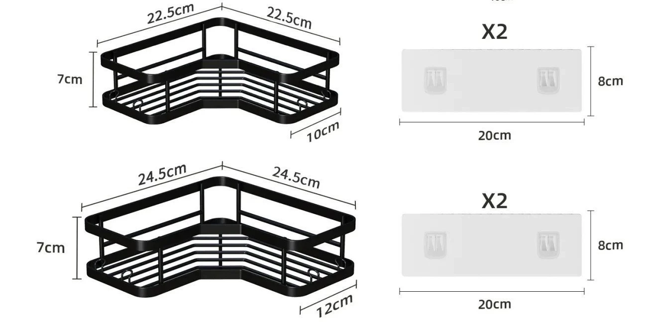 Strict selection of bathroom shelves, hand -toilet, bathroom wall, free punch shower room wall -mounted storage shower gel triangle