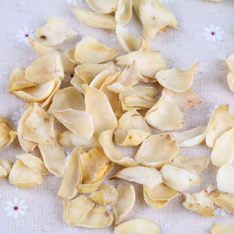 Dried Longya Lily Bulb Slices Bai He 500g Hunan Dragon Tooth Lily for Soup Tea and Congee quality and texture