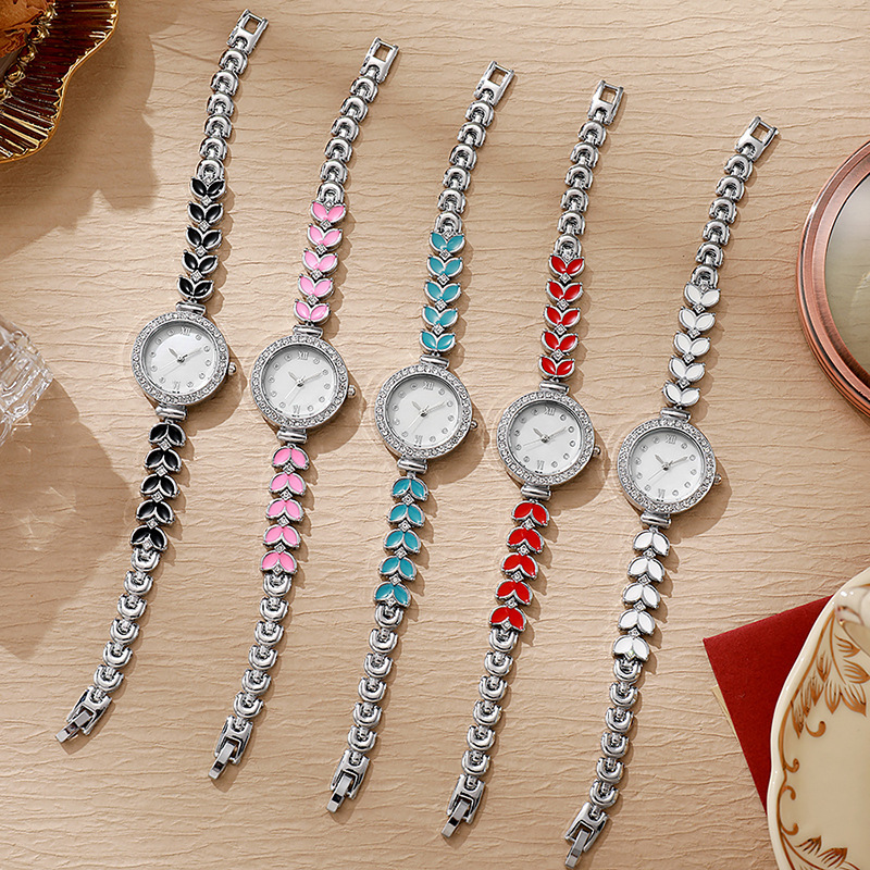 Cross-border New Color Mermaid Fashion Simple All-match Women's Drop Glue Bracelet Watch Women's Diamond Quartz Watch