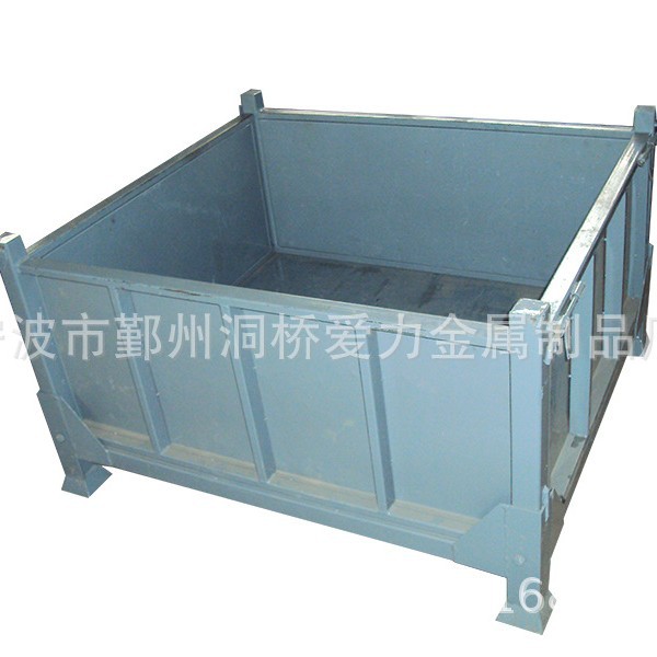 宁波可堆料箱 汽车配件周转箱耐用储物铁皮箱收纳钢材