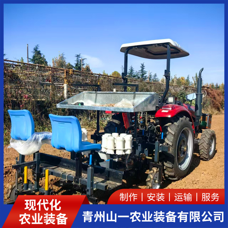 牵引式移栽机运行平稳秧苗栽植机厂家供应 牡丹赤芍移栽机