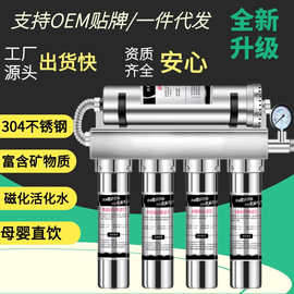 不锈钢五级磁化活化净水机家用矿物质直饮机304不锈钢一体超滤机