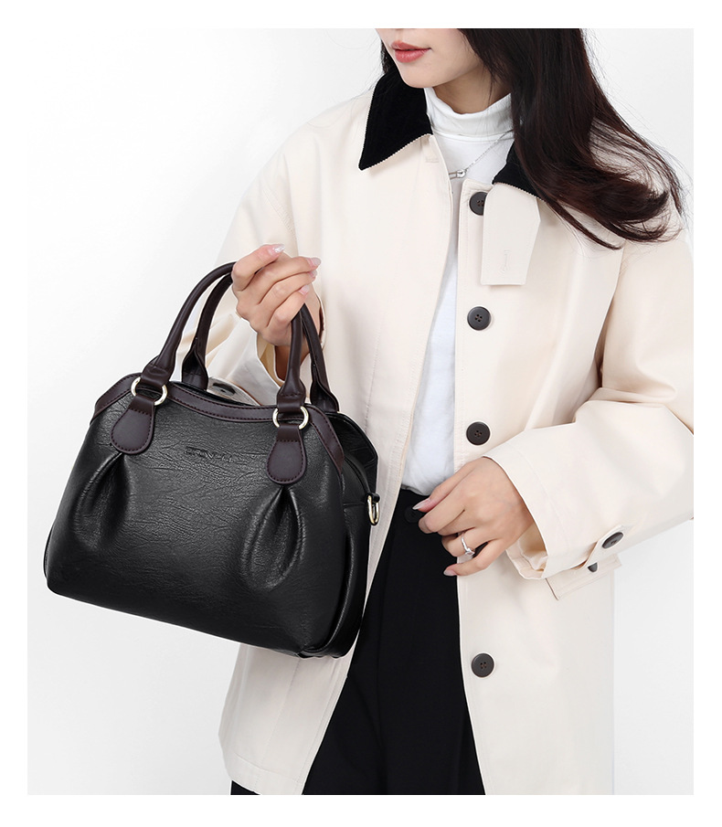 Women's Shoulder Bag Soft Leather Handbag For Middle Aged Women_voghion.com