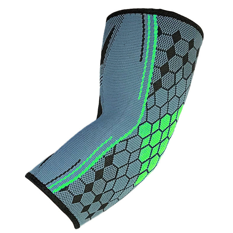 尼龙针织运动护肘彩色蜂窝提花护肘关节健身跑步篮球护臂护具现货