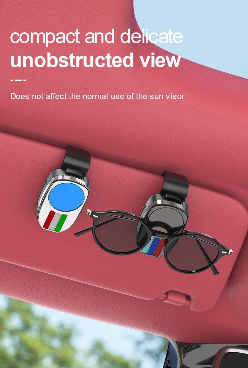Cross-Border Multifunctional Car Glasses Clip Car Glasses Holder Car Sun Visor Storage Box Car Sunglasses Clip Card Holder