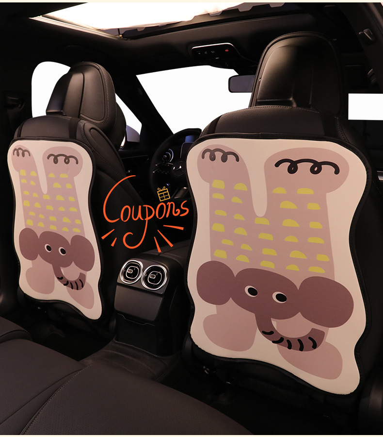 Spotted Elephant Seat Backrest Anti-Kick Pad Children's Rear Seat Protective Pad Anti-Dirty Protective Pad for Car Interior Rear Wear Protection