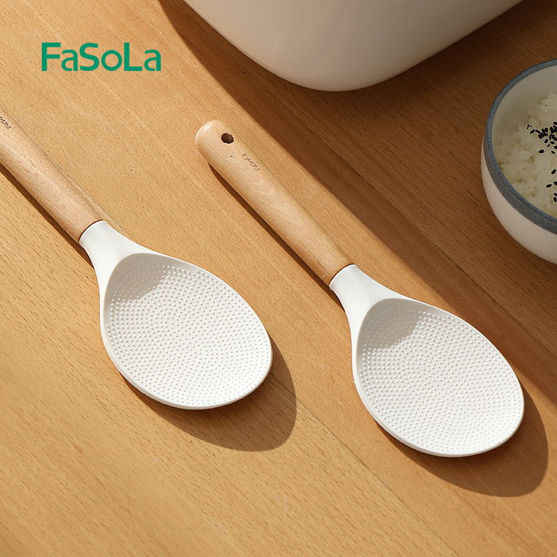 FaSoLa饭勺家用不粘米饭勺耐高温电饭煲舀米勺硅胶米饭铲子饭铲